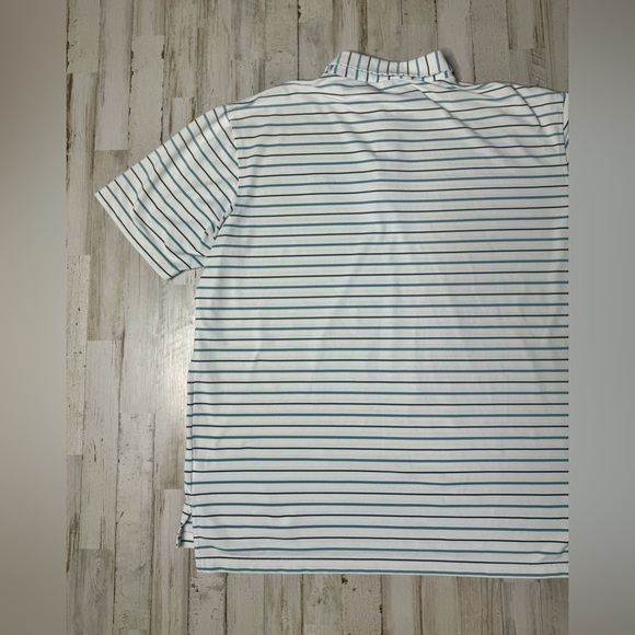 Peter Millar Shirt Mens XL White Striped Summer Comfort Polo Golf Classiccore - Picture 9 of 9